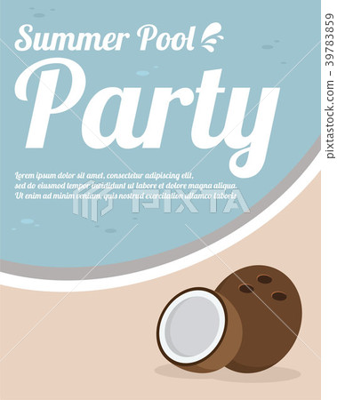 Hello summer typography inscription with parasol 39783859