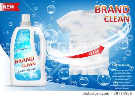 White container 3d bottle with laundry detergent - Stock Illustration ...