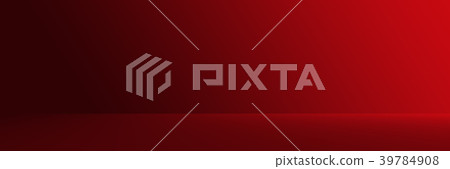 Studio Background - Bright Red Gradient horizontal 39784908