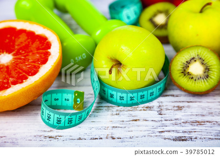 Food for diet and dumbbells Food for diet and dumbbells 39785012