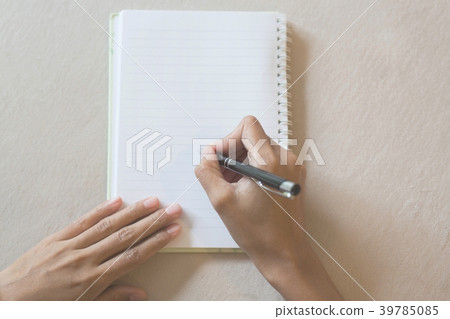 close up hand people are writing Record  39785085