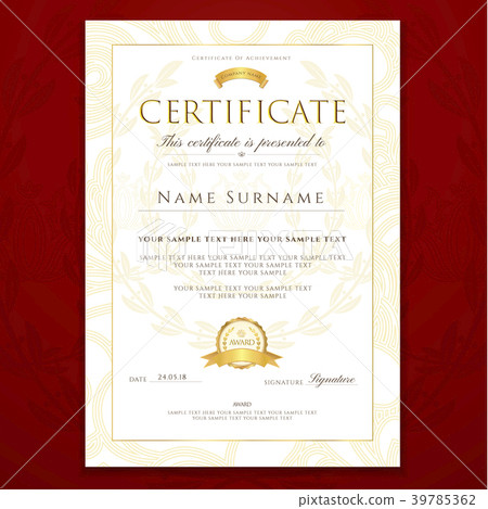 Certificate, Diploma (golden design template Certificate, Diploma (golden design template 39785362
