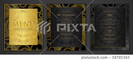 Design Restaurant Menu template in black color 39785365