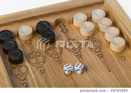 Backgammon playing field and dices 39785895