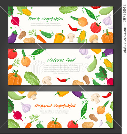 Natural food - set of modern colorful vector - Stock Illustration ...