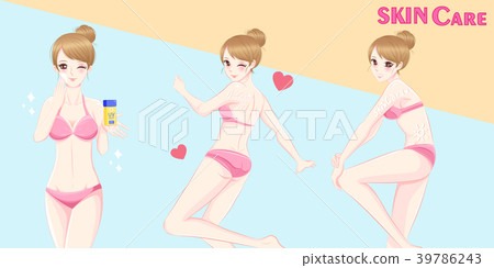 woman with skincare concept woman with skincare concept 39786243