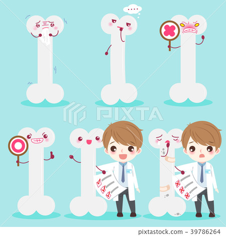 cartoon doctor with bone cartoon doctor with bone 39786264