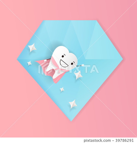 cute cartoon tooth 39786291