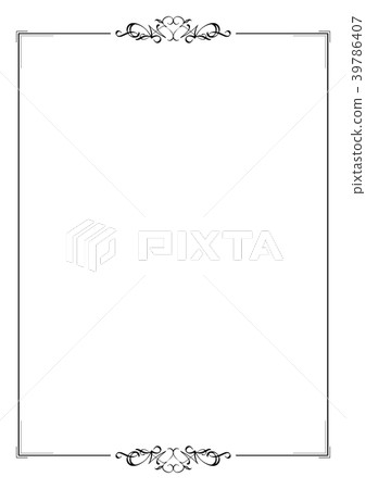 Calligraphic border divider frame design element 39786407