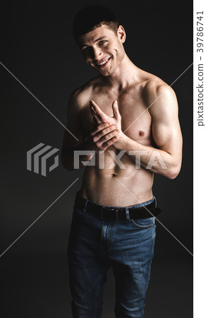 Outgoing male stripped to waist Outgoing male stripped to waist 39786741