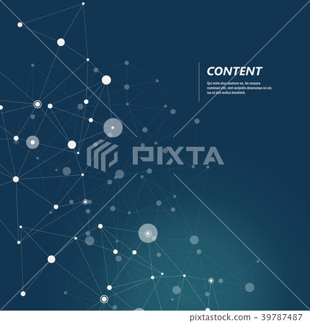 Background with connection polygonal shapes Background with connection polygonal shapes 39787487