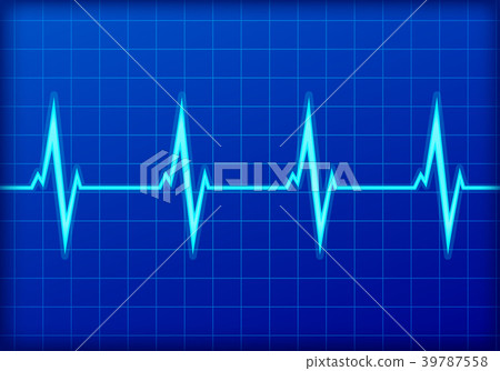 pulse vector blue background concept - Stock Illustration [39787558 ...