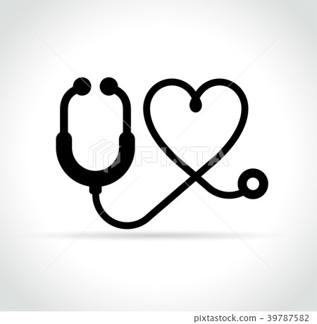 stethoscope icon on white background stethoscope icon on white background 39787582
