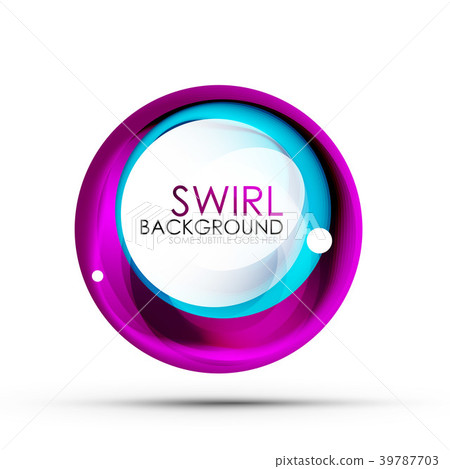 Spiral swirl flowing lines 3d vector abstract 39787703