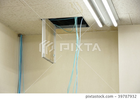 LAN cable wiring under construction 39787932