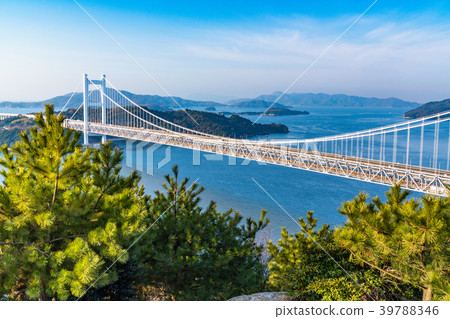"Okayama prefecture" at Seto Ohashi bridge and Washuzan 39788346