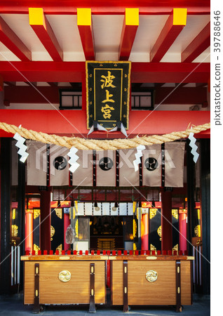 Red hall with altar Naminoue shrine, Naha, Okinawa 39788646