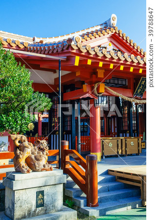 Red Main hall Naminoue shrine Naha, Okinawa, Japan 39788647