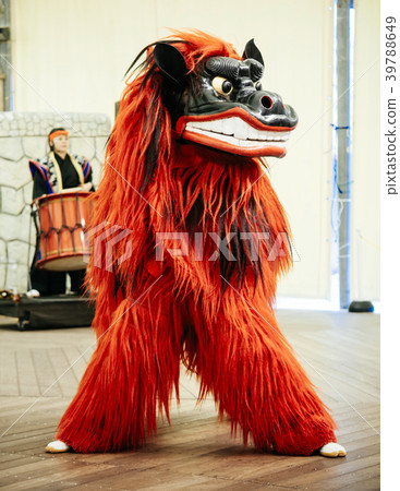 Shisa guardian lion dancing, Okinawa cultural 39788649
