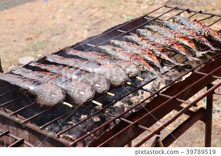 grilled fish at street food grilled fish at street food 39789519