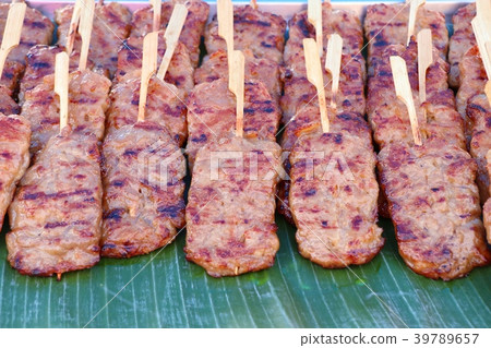 pork roast on street food pork roast on street food 39789657