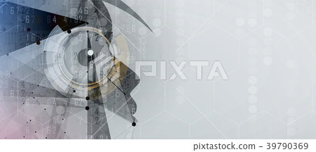 Artificial intelligence. Technology web background 39790369