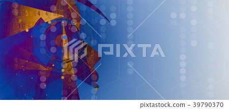 Artificial intelligence. Technology web background 39790370