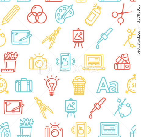 Graphic Design Signs Seamless Pattern Background Graphic Design Signs Seamless Pattern Background 39790919