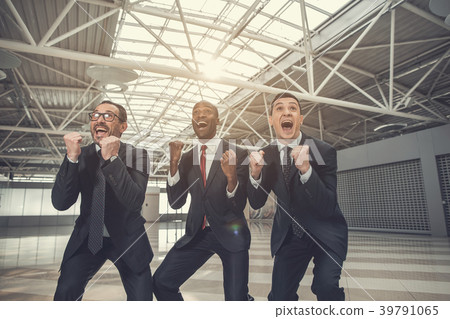 Satisfied employers flourishing arms indoor 39791065