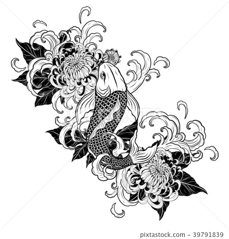 Chrysanthemum Traditional Sticker for Sale by Femmelocke  Redbubble