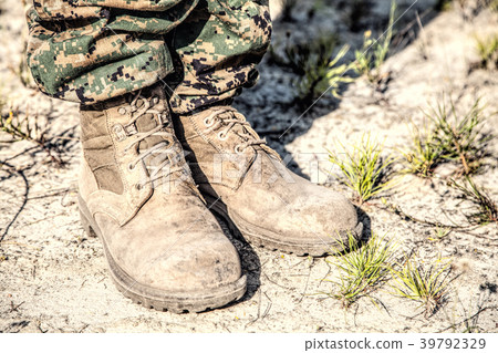 Combat boots in the desert 39792329