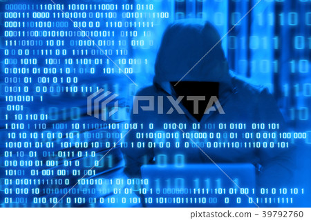 Hacker attack network with labtop Hacker attack network with labtop 39792760