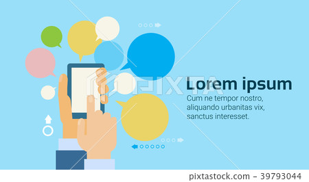 Hand Holding Smart Phone Or Digital Tablet 39793044