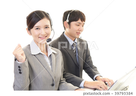 Two smiling face operators Two smiling face operators 39793384