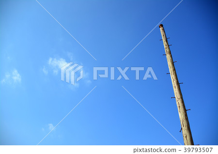 Old Telephone Pole Stock Photo