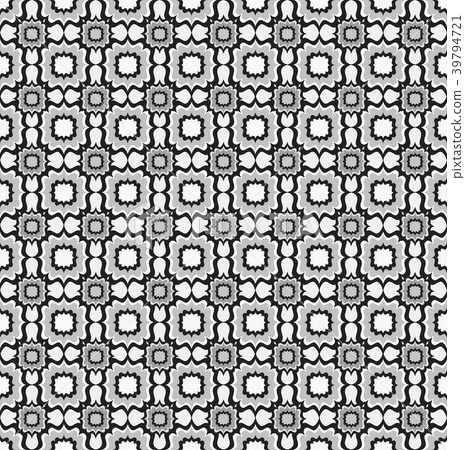 Seamless orient pattern. Geometric floral ornament 39794721