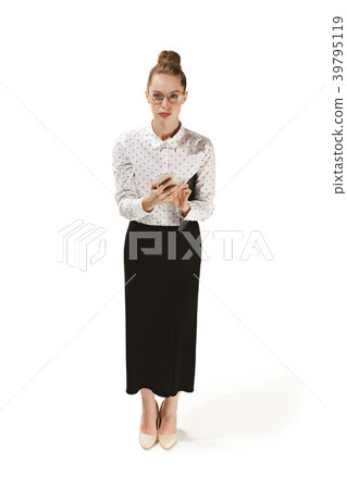 Full length portrait of a smiling female teacher 39795119
