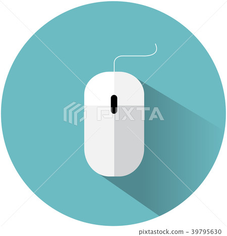 mouse icon and shadow on green background mouse icon and shadow on green background 39795630