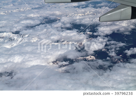 View from plane to Caucasus Mountains in Armenia 39796238