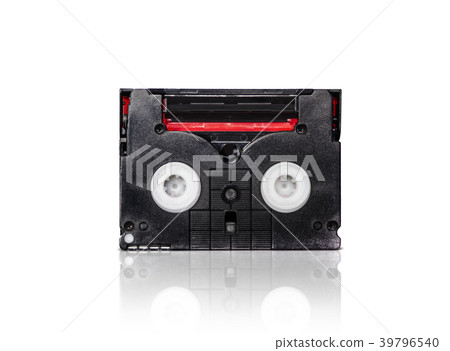 mini DV cassette on white background 39796540