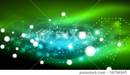 Shiny stars, neon glowing digital connected light Shiny stars, neon glowing digital connected light 39796845