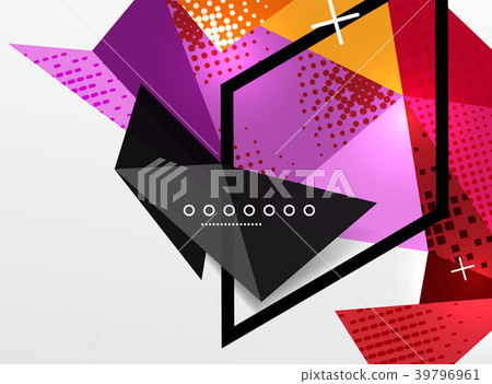 Vector color geometric abstract composition Vector color geometric abstract composition 39796961