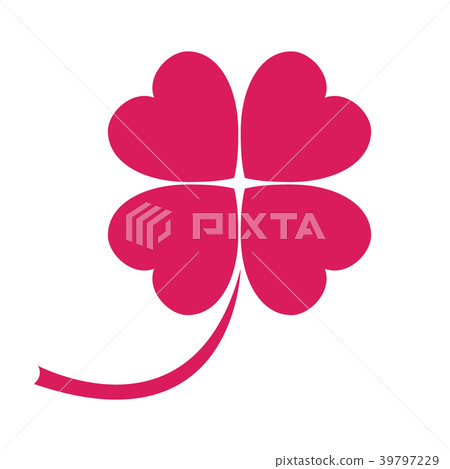 Stylized icon of a colored clover leave Stylized icon of a colored clover leave 39797229