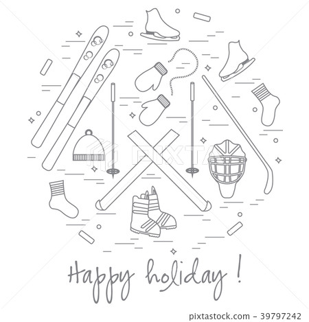 different elements of sports equipment and different elements of sports equipment and 39797242