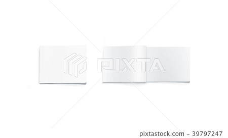 Opened and closed blank rectangular magazine 39797247