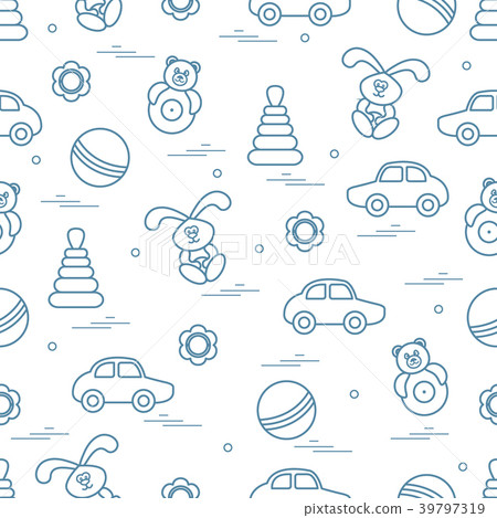 Vector pattern of different toys Vector pattern of different toys 39797319