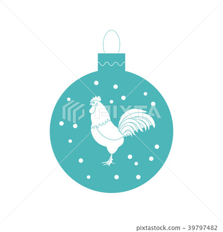 Cute picture with colour Christmas ball with Cute picture with colour Christmas ball with 39797482