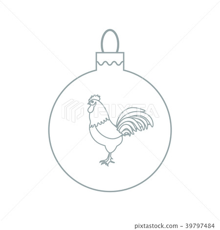 Cute picture with colour Christmas ball with Cute picture with colour Christmas ball with 39797484