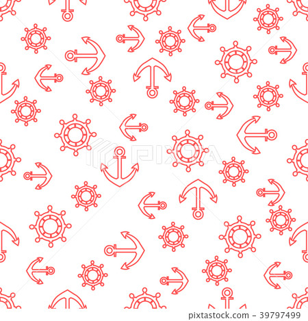 Cute seamless pattern with steering wheels and 39797499