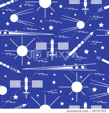 Seamless pattern with variety space exploration Seamless pattern with variety space exploration 39797501